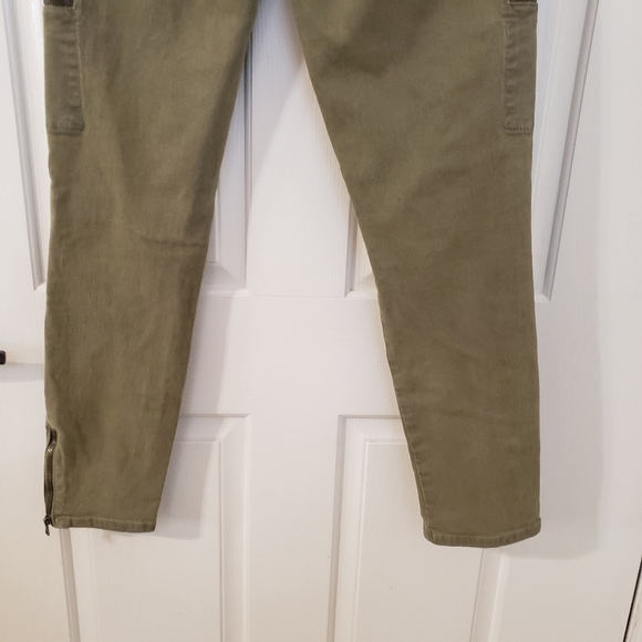 PAIGE Jolie Cargo Vintage Green Ivy Jeans size 28 - Picture 7 of 12